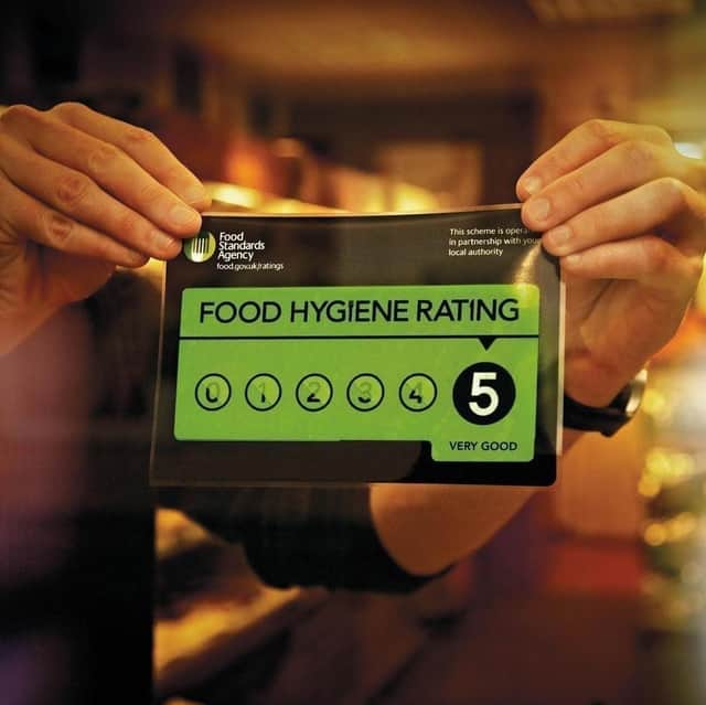 Food Hygiene Rating sticker.