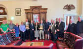 Members of the Wigan Community Rugby Veterans organisation at the Mayoral Reception