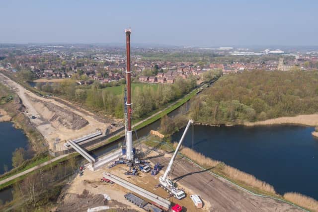 The A49 link road under construction four years ago next to Scotman's Flash