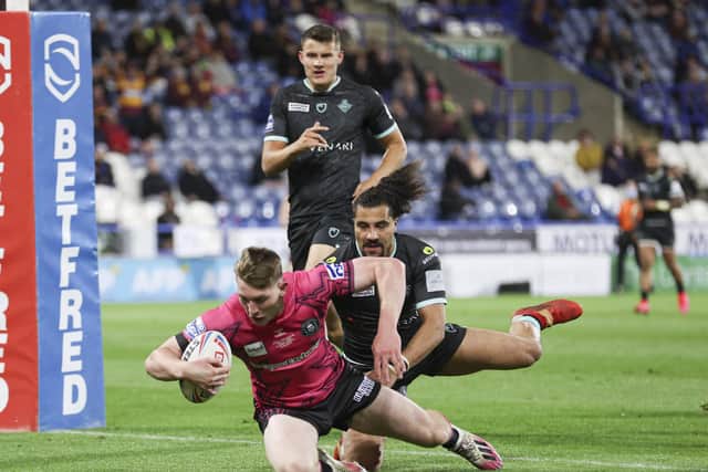 Matty Nicholson marked his Wigan Warriors debut with a try