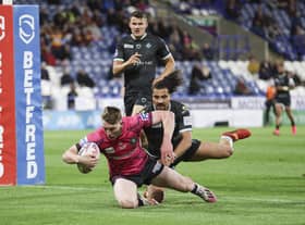Matty Nicholson marked his Wigan Warriors debut with a try