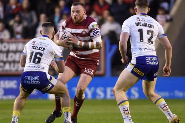 Brad Singleton went off with an injury in the early stages of the game against Warrington