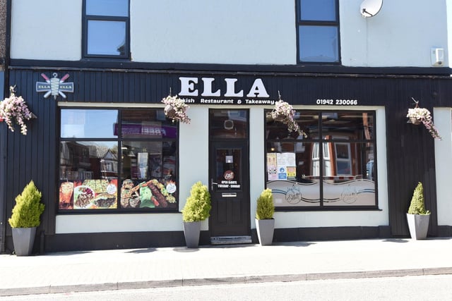Ella, Turkish restaurant,
32-34 Wigan Lane,
Wigan,
WN1 1XR.
Rated: 4.6 on Google