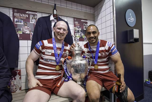 Liam Farrell says lifting the Challenge Cup with Thomas Leuluai was one of the proudest moments of his career
