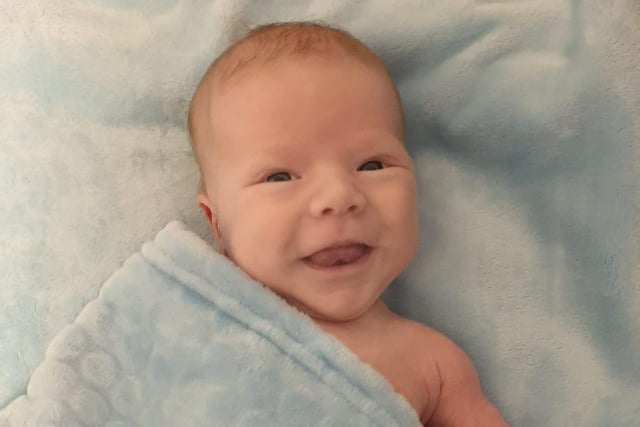 Katie Bellis sent a photo of baby Noah John born just before Christmas.