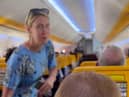 A Ryanair steward shocked passengers by ranting about the firm on the tannoy during a flight.