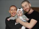 Estelle Wignall with husband Mike and their daughter Brooke last year