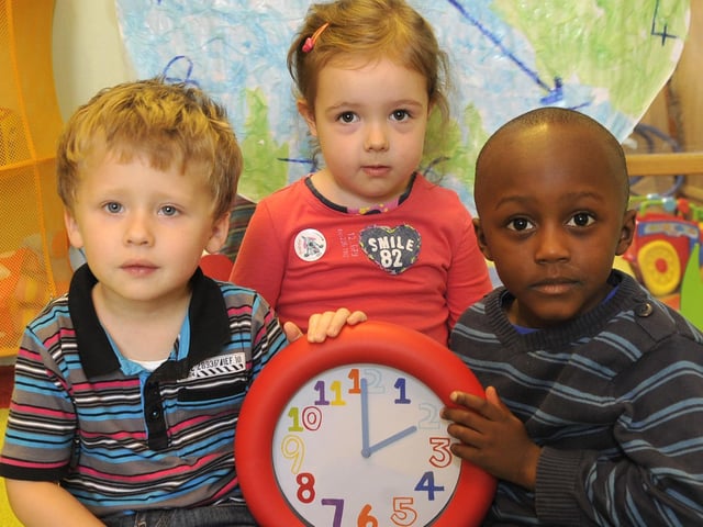 Left to right: Hayden Edie and Jaydan from Parsons Walk Nursery in 2010