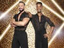 Johannes Radebe with dance partner, John Whaite, from Wigan.