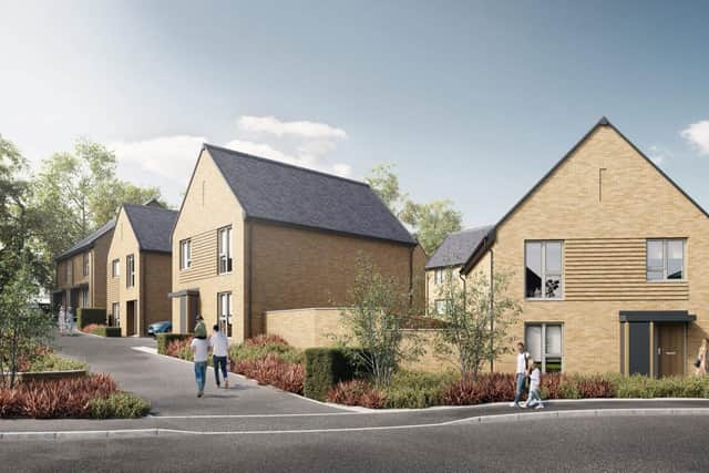 An artist's impression of some of the new homes proposed for the former Pemberton colliery site