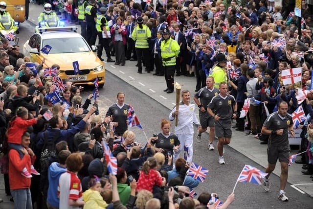 Prior to the Olympic Games in London in 2012 the torch came through the borough, passing through the town centre on its journey. Did you see it? It was orange and flamey.