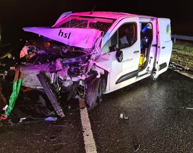 The scene of the M6 crash this morning (Wednesday, March 2)