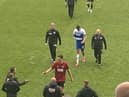 Ashley Fletcher leaves the field with his arm in a sling after playing through the pain  barrier against Millwall