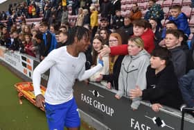 Martial Godo says goodbye to the Latics fans after his last appearance for the club