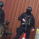 Armed police "stormed" The Warehouse Gym in Hindley. Picture by Craig Atherton