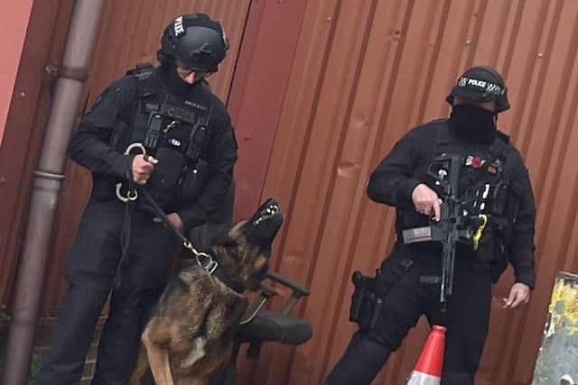 Armed police "stormed" The Warehouse Gym in Hindley. Picture by Craig Atherton