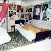 A famous picture of Janet Hodgson jumping in her haunted bedroom