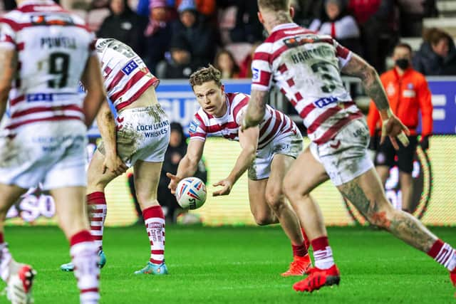 Wigan Warriors face Leeds Rhinos in the play-off semi-final at the DW Stadium