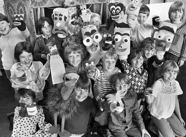 Second year juniors with their puppets at Beech Hill Primary School in June 1977.