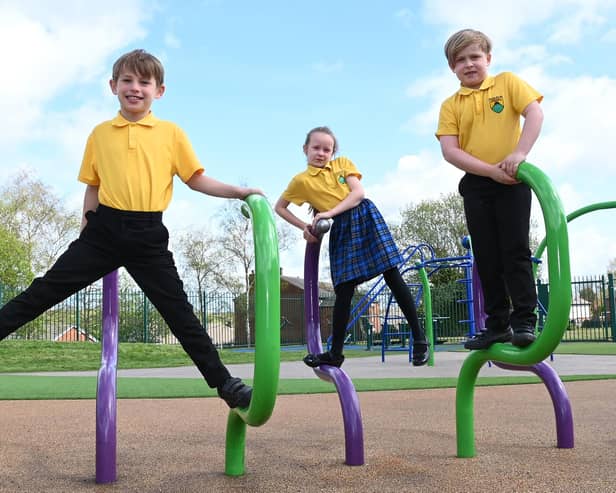 Pupils at Castle Hill St Philip's CE Primary School, Hindley.