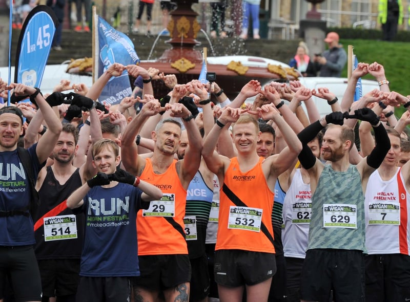 Action from the Half Marathon.