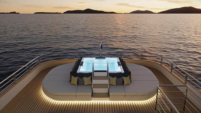 The spa pool on board Freedom