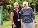 Katie Hart, from the hospice nurse specialist team at Wigan and Leigh Hospice, with patient Bonnie Leather