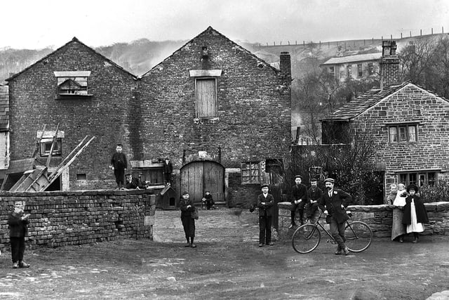 The old corn mill on Coppull Lane, Wigan, in the early 1900s.