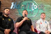 Matt Peet speaks at the launch event for the Wigan Warriors v Warrington Wolves Super League fixture in Las Vegas next year