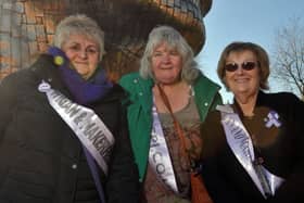 Jan Fulster, left, with fellow Waspi campaigners Gerry Miller and Anne Edwards