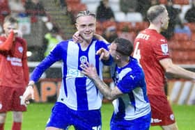 Thelo Aasgaard celebrates coring the only goal at Oakwell