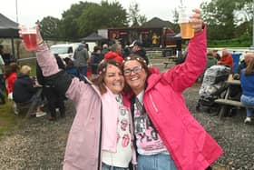 Ashton Town FC host a Glastonbury-style music festival 'Ashtonbury' with live music entertaining the crowds at the Barton Group Stadium, Ashton-in-Makerfield.
