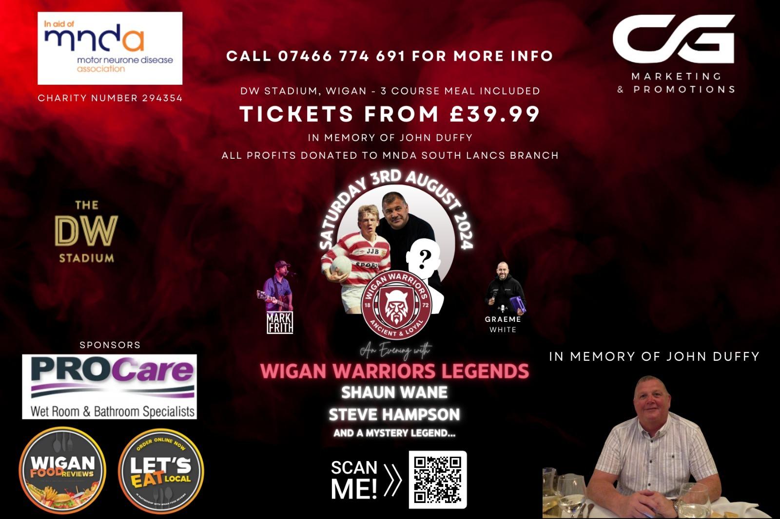 An evening with Wigan Warriors legends in memory of local amateur coach ...