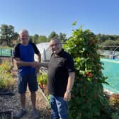 Jeff and Coun Ready at his allotment