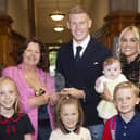 James McClean and family with the Mayor of Derry City and Strabane District Council, Councillor Patricia Logue