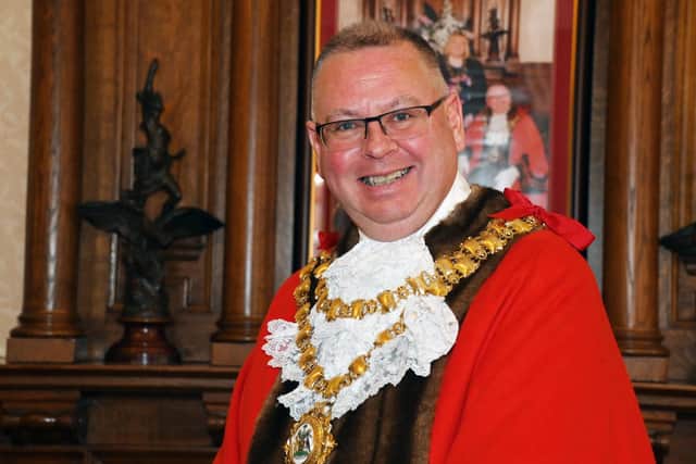 Coun Kevin Anderson at the Wigan Town Hall mayor-making ceremony