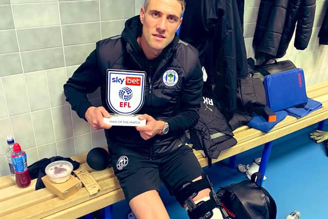 Martin Kelly posted this worrying picture on social media after the Blackburn game