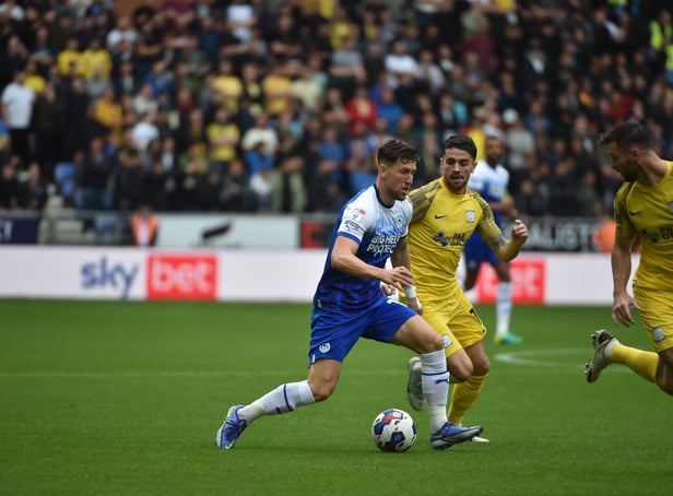 Callum Lang in action against Preston
