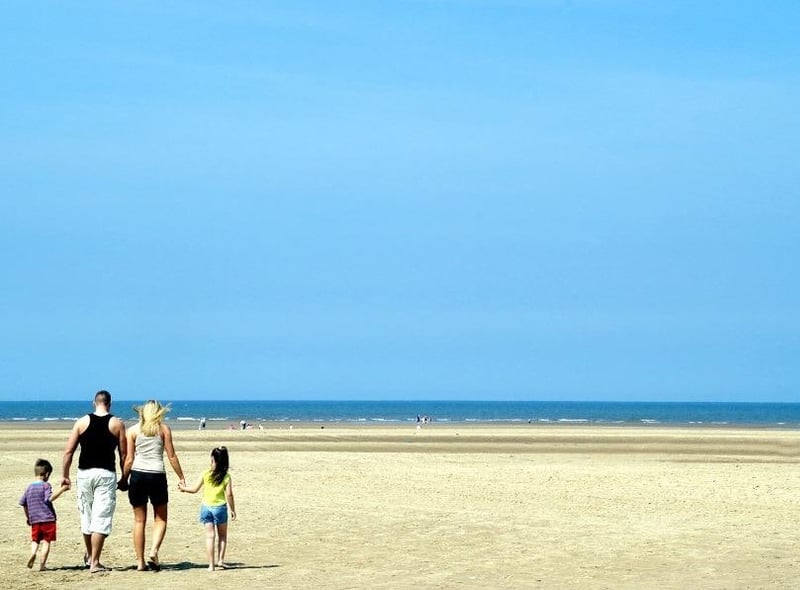 The golden sands of Southport Beach are part of the 22-mile Sefton coastline leading from the Mersey into the Ribble Estuary