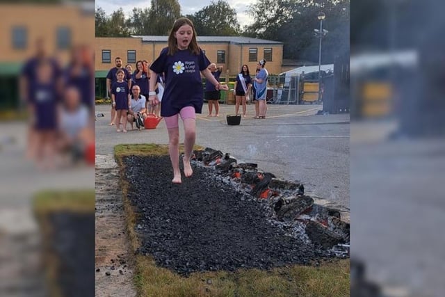 Wigan and Leigh Hospice Firewalk event