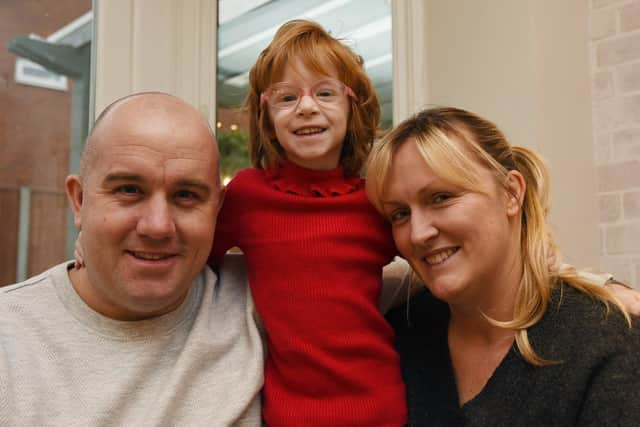 Holly Prince with parents Mark and Jenny