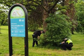 Police search for knives at Edmund Collins Park in Bryn