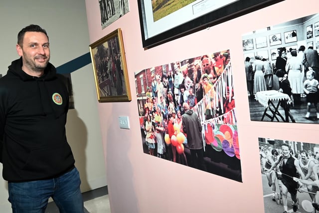 Neil Harris, business manager culture, art and heritage Wigan Council  - at Forward, Together, a new exhibition telling the story of 50 years of Wigan Borough.
