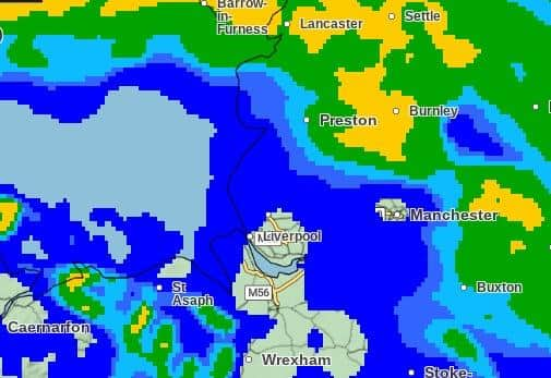 Yellow weather warning for Lancashire. Source: Met Office