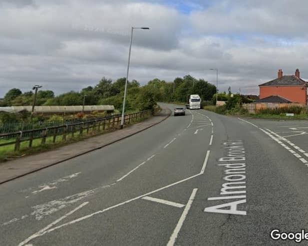 Almond Brook Road, Standish, where the collision between a motorbike and car took place
