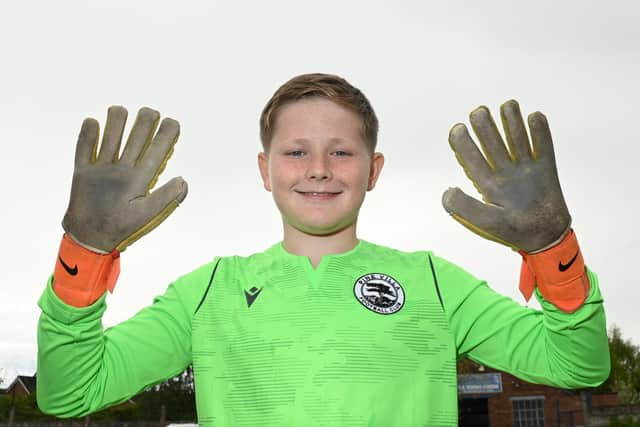 Larson Rushton, 11, from Standish, is a goalkeeper for Pine Villa FC under 11's team.