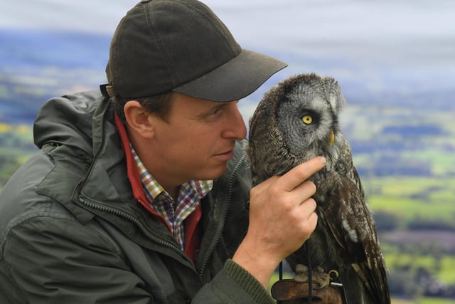 Alistair Leese and Bluebell the owl