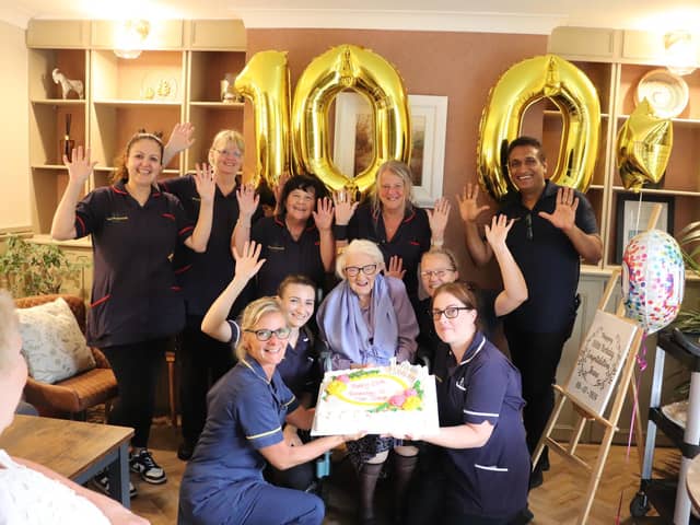 Jane Green celebrated turning 100 at Lakeside Care Home