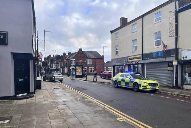 One of the photographs shared on social media by Coun James Paul Watson after a police pursuit on Market Street, Atherton