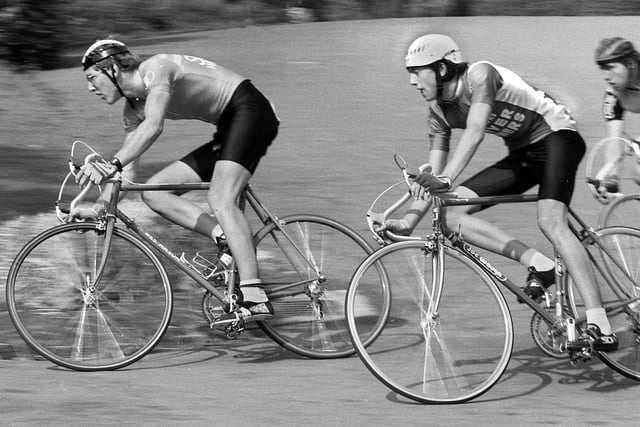 Cycle racing in Mesnes Park on Sunday 2nd of September 1984.